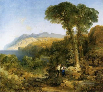 Tomás Morán Painting - Escuela de las Montañas Rocosas de la Costa de Amalfi Thomas Moran